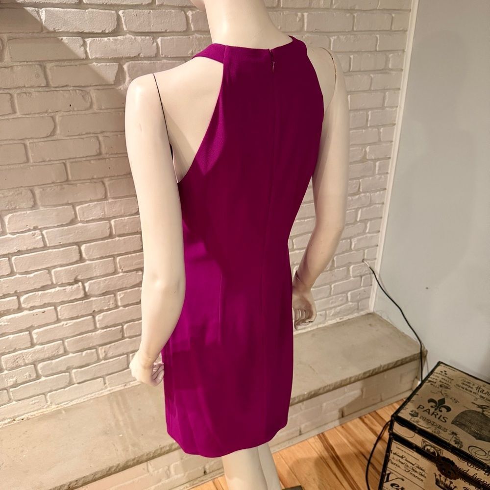 NWT Badgley Mischka Size 4 Fuchsia Pink Halter Cocktail Party Wedding Designer - Picture 8 of 8